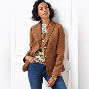 TALBOTS CLASSIC SHETLAND BLAZER - RIPEN CHECK
